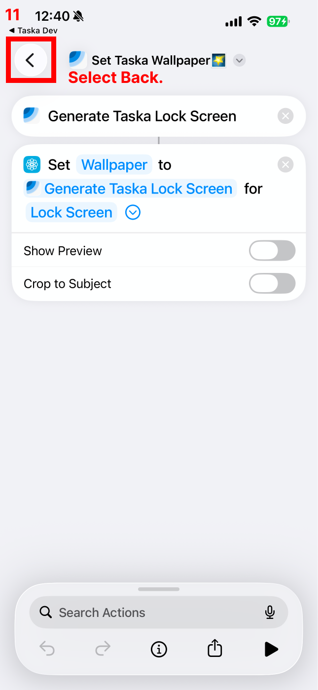 Select Back