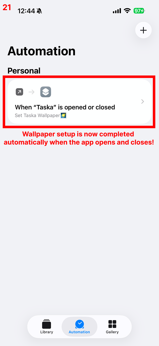Wallpaper setup is now completed automatically when the app opens and closes!